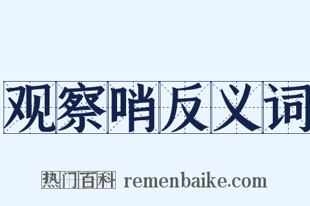 观察哨反义词是什么意思的图片